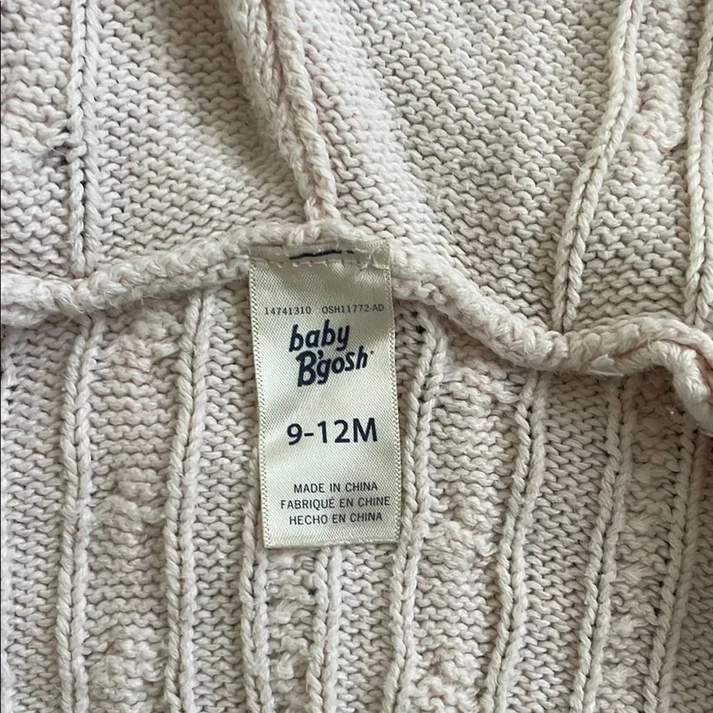 OshKosh B'gosh Pink Knit Hooded Jacket and Pants Set 6-9months